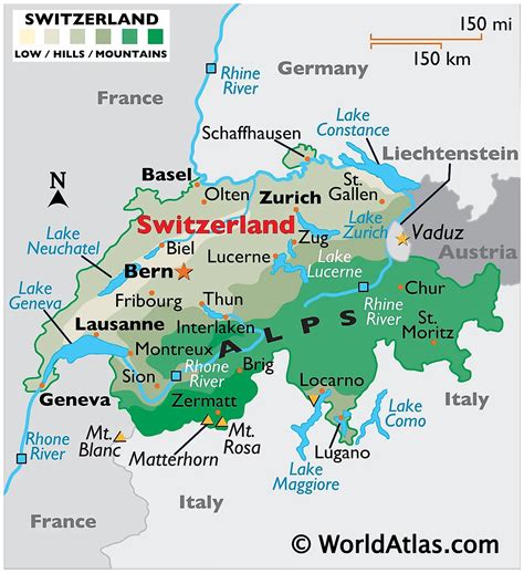 map of switzerland and germany.